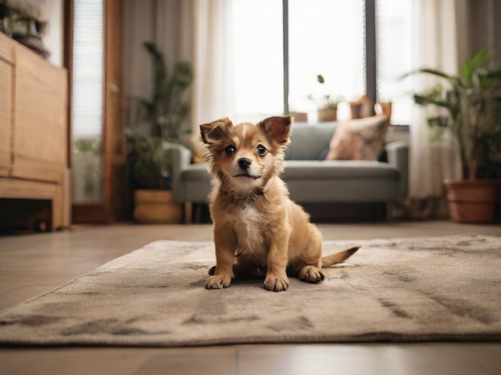 cachorro em um apartamento