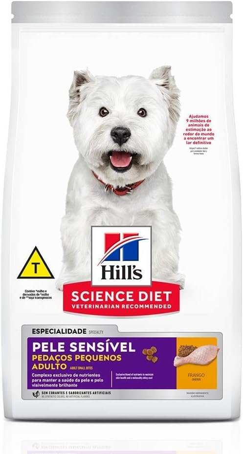  HILL'S SCIENCE DIET Ração Canino Pele Sensível Pedaços Pequenos