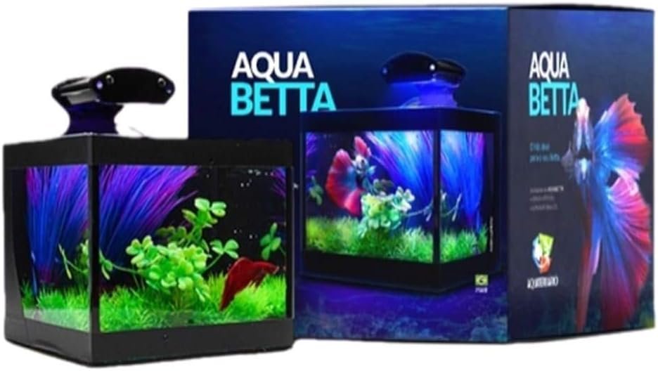 Aquário Betteira com Iluminação LED Bivolt e Decoração Aquabetta