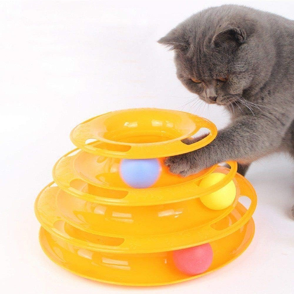 Brinquedo para Gatos Torre de Trilhas 3 níveis