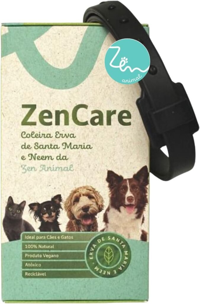 Coleira ZenCare Erva de Santa Maria e Neem Para Cães de Grande Porte