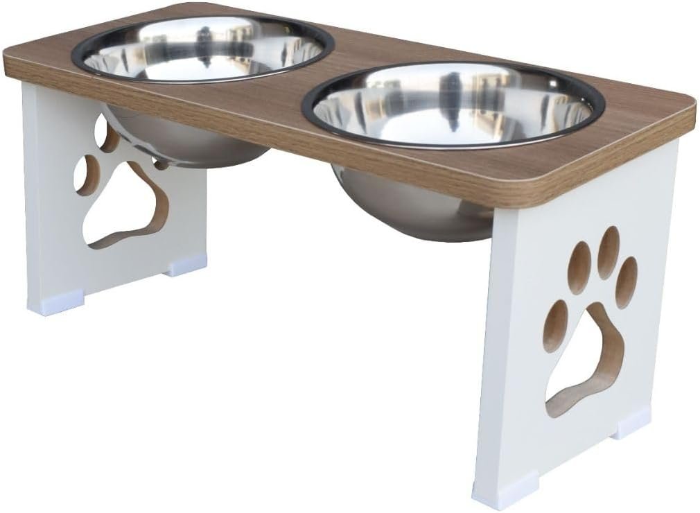 Comedouro Elevado Duplo Cachorro Grande Pet MDF 20cm