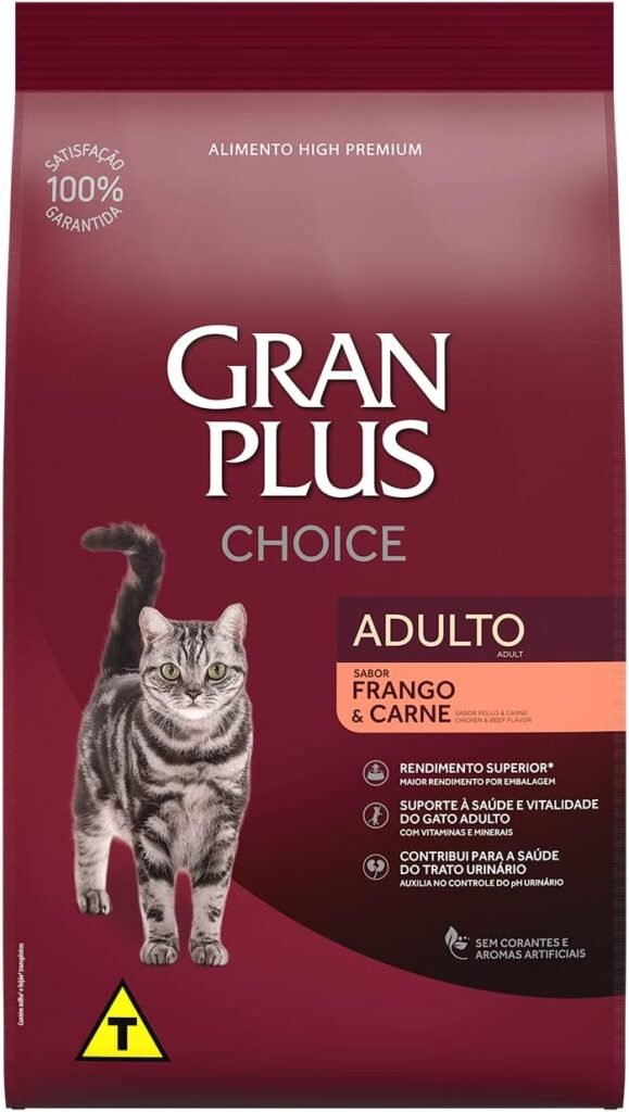 GRAN PLUS Choice Comida para gatos adultos Frango e Carne Bovina