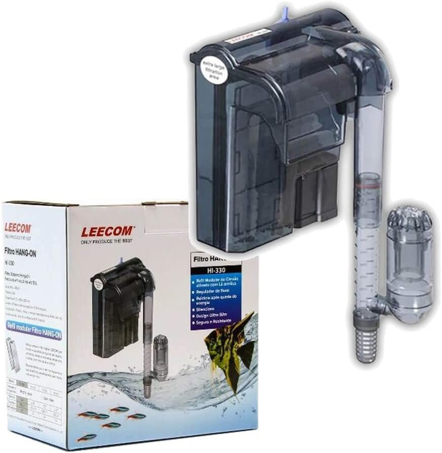 LEECOM - Filtro Externo Hang-On Hi-330 280L/H 2W - 127v, Preto
