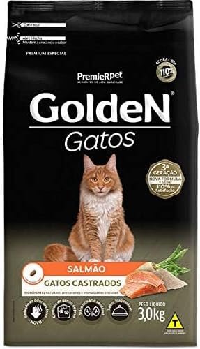 PREMIERPET GoldeN Gatos Salmão Castrados