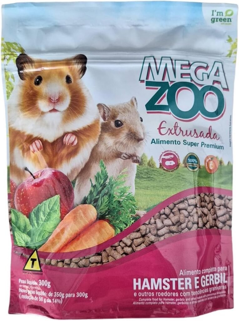 Ração Megazoo Extrusada Hamster e Gerbil 300g