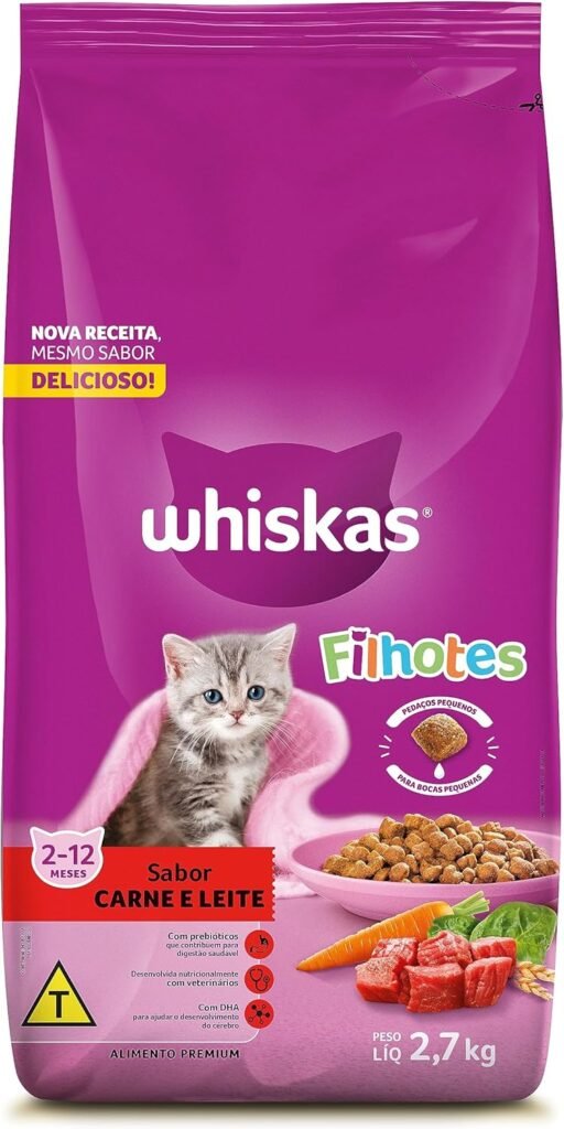  WHISKAS Ração seca para gatinhos Carne e leite