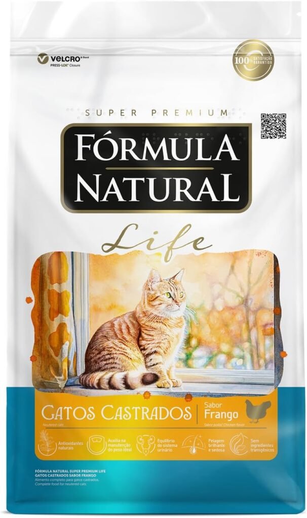 Adimax Ração Fórmula Natural para Gatos Castrados Sabor Frango