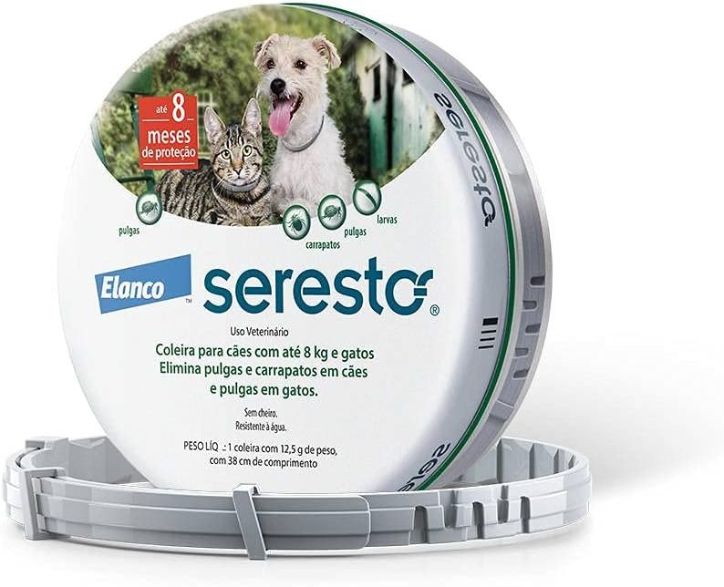 Coleira Seresto® anti-carrapatos e pulgas