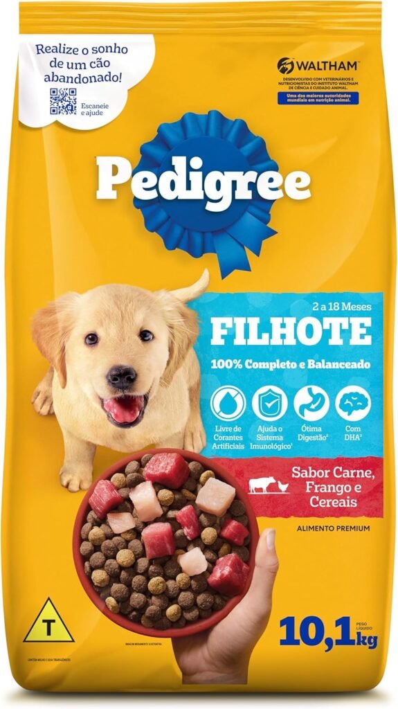 PEDIGREE Ração Pedigree Para Cães Filhotes Raças Médias E Grandes