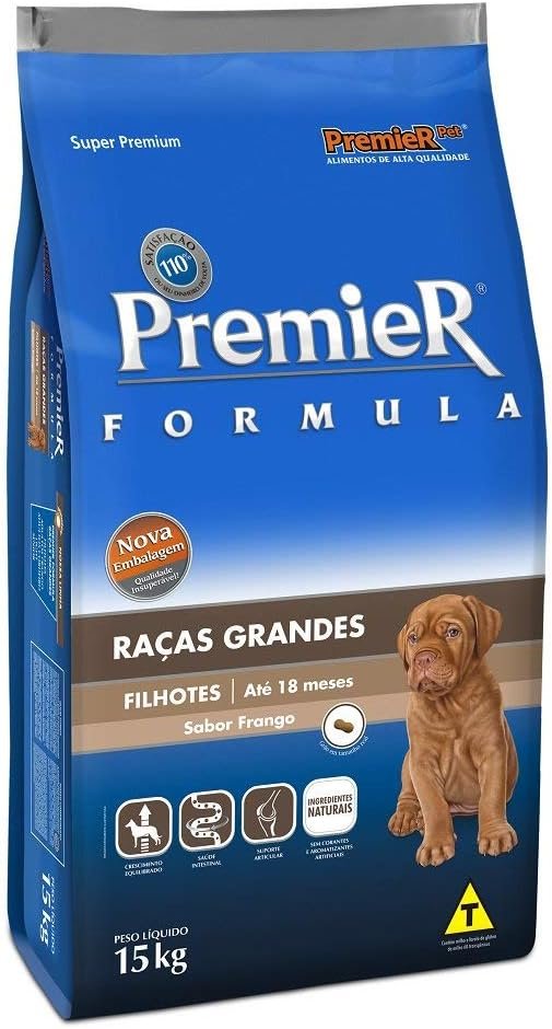 Ração Premier Fórmula para Cães Filhotes de Raças Grandes Sabor Frango