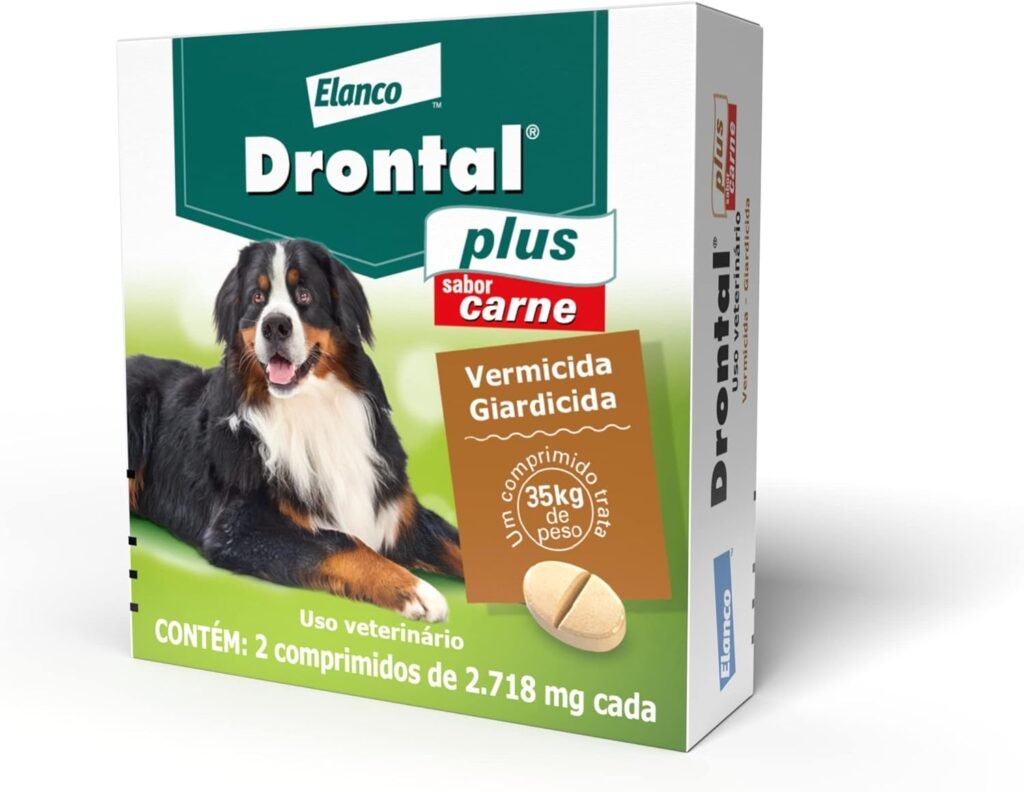 Vermífugo Bayer Drontal Plus Sabor Carne para Cães de até 35kg