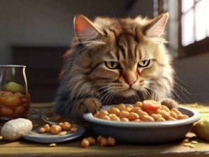 gato comendo ração
