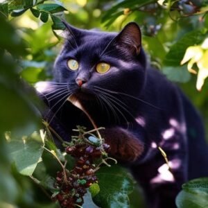 gato comendo jabuticaba