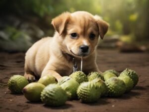 cachorro comendo graviola