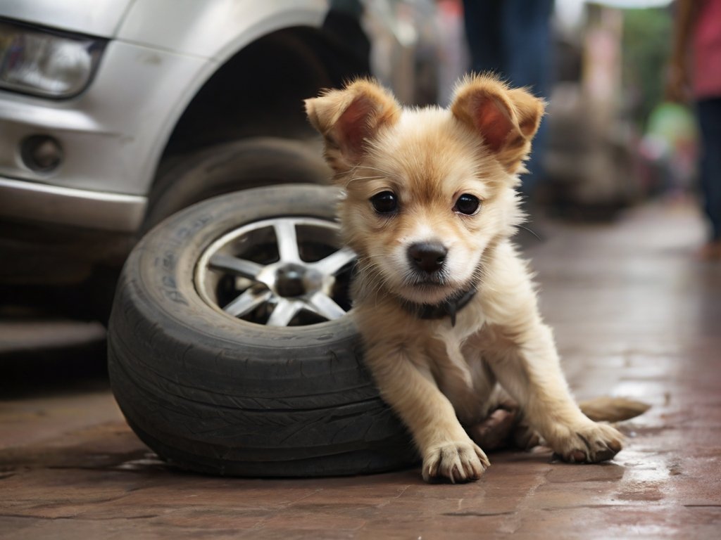 cama de pneu para cachorro