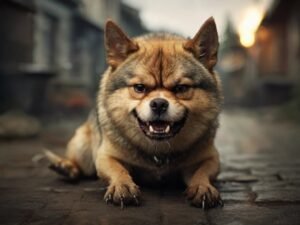 CACHORRO COM RAIVA