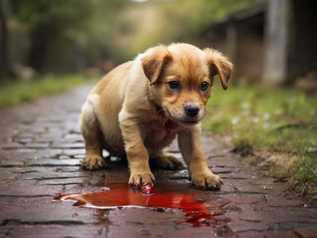 cachorro Urinando Sangue