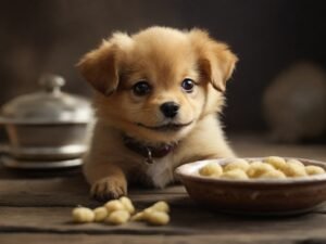 cachorro comendo ração
