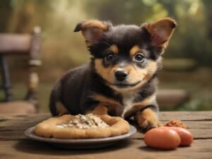 cachorro comendo ração