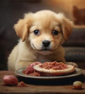 cachorro comendo ração