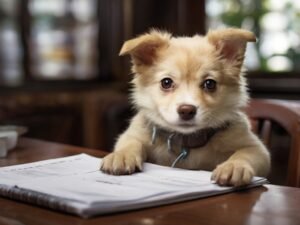 cachorro em um consultorio