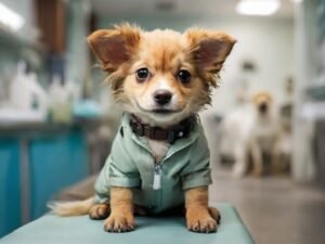 cachorro no veterinario
