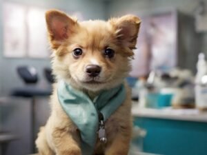 cachorro no veterinario