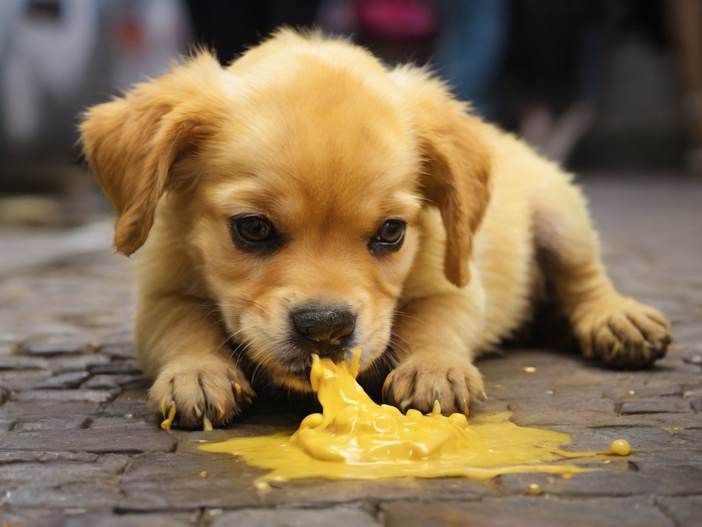 cachorro vomitando amarelo