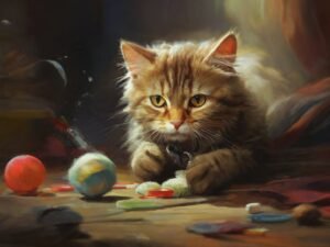 gato brincando