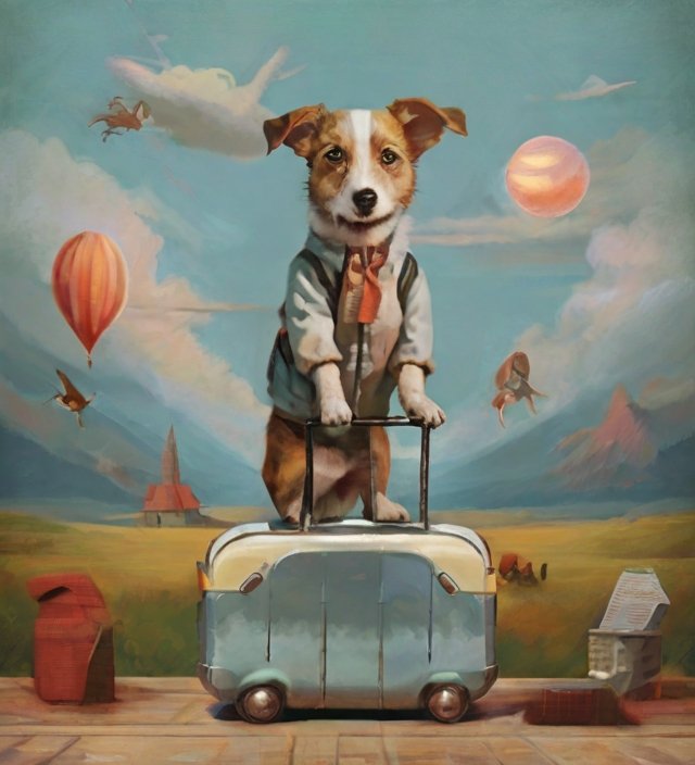 dog traveling