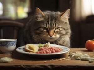gato comendo cenoura