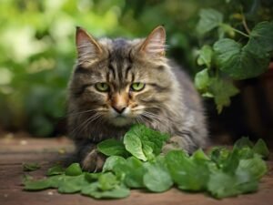 gato comendo babosa