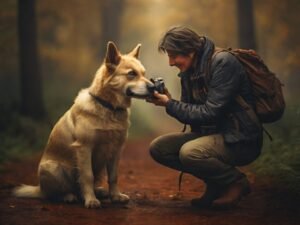 fotografo tirando foto de cachorro
