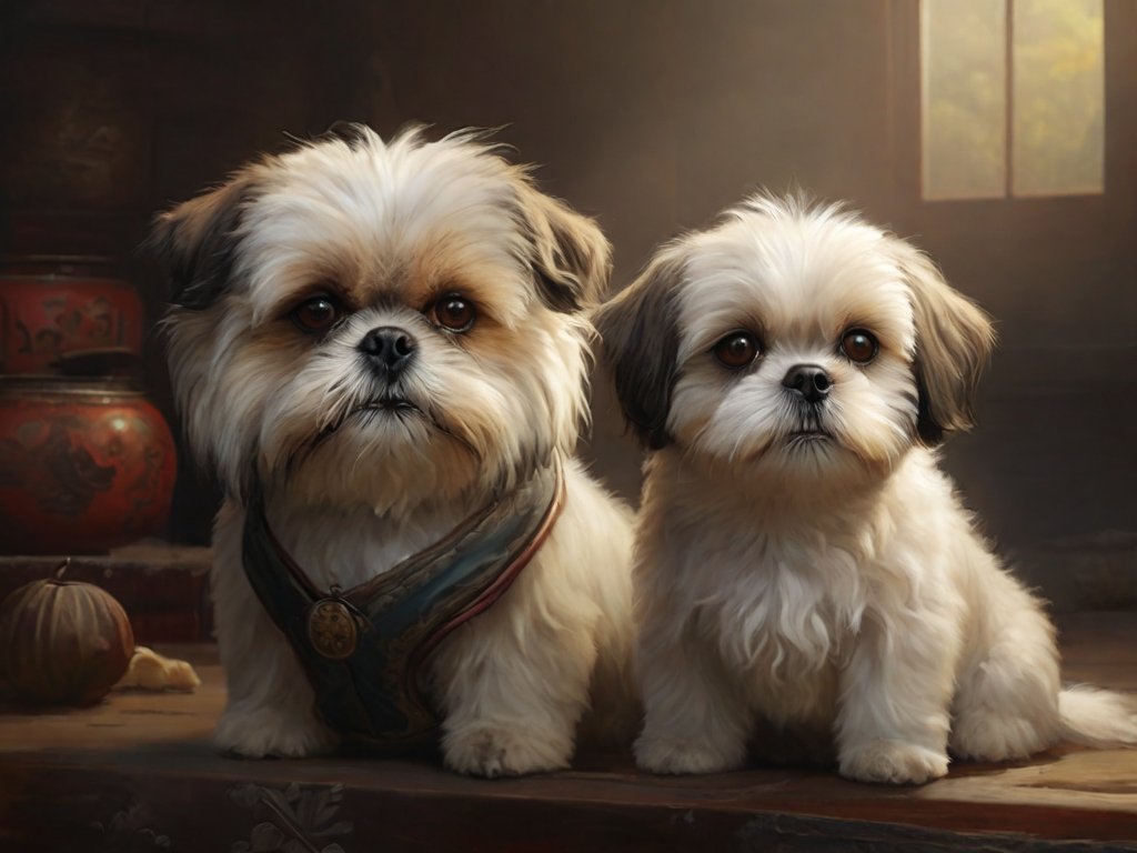 dog Shih-Tzu and Lhasaon