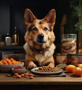 dogue alemão comendo