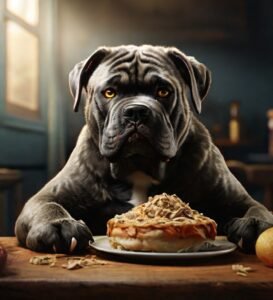 cane corso comendo