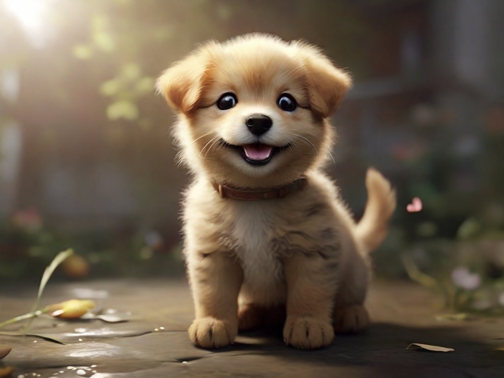 cachorro pequeno feliz