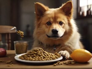 cachorro comendo ração