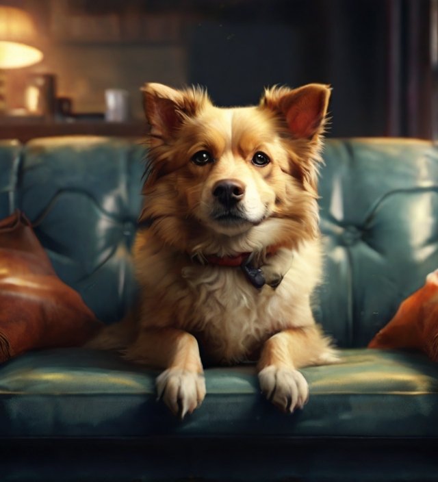 cachorro no sofá
