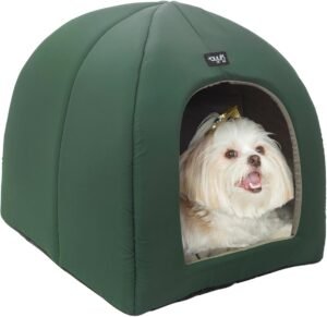 Toca 2x1 Verde Avuk Pet Cama Cachorro Gato Toca Casa Cabana