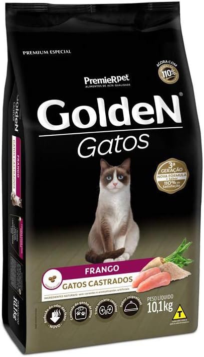 Premier Pet Ração Golden Para Gatos Adultos Castrados